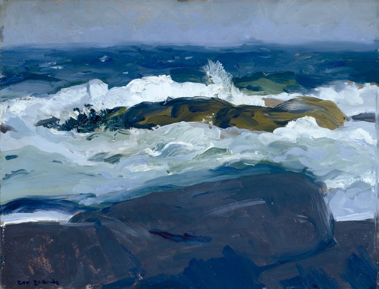 Rock Reef, Maine, 1913 od George Wesley Bellows
