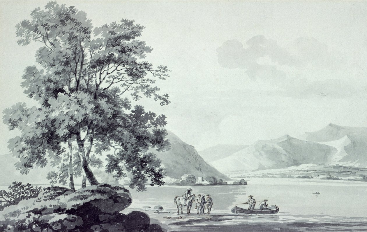 Jezerní scéna od George the Elder Barret