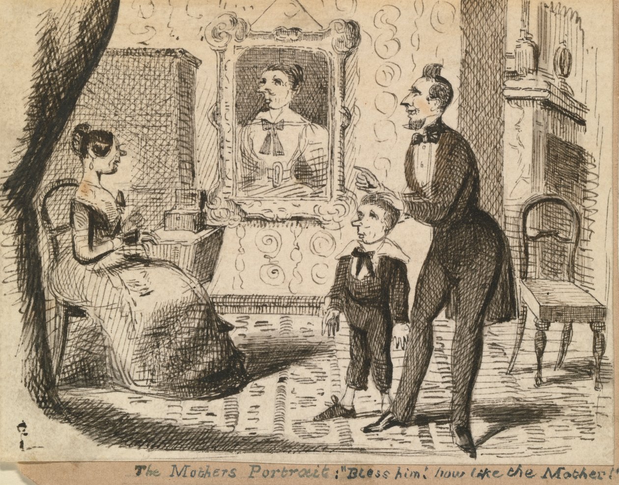 Portrét matky od George Augustus Sala