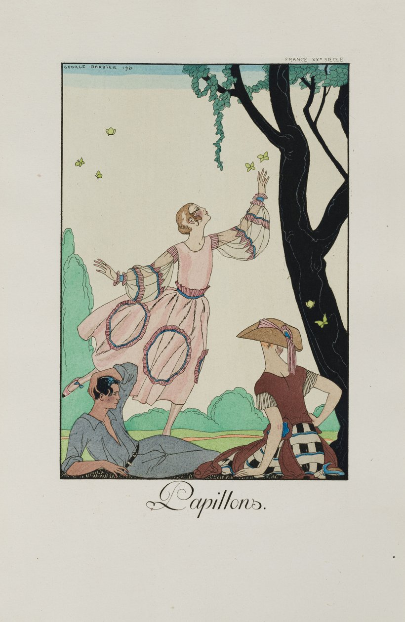 Volání a volánky: Motýli, 1921. od George Barbier