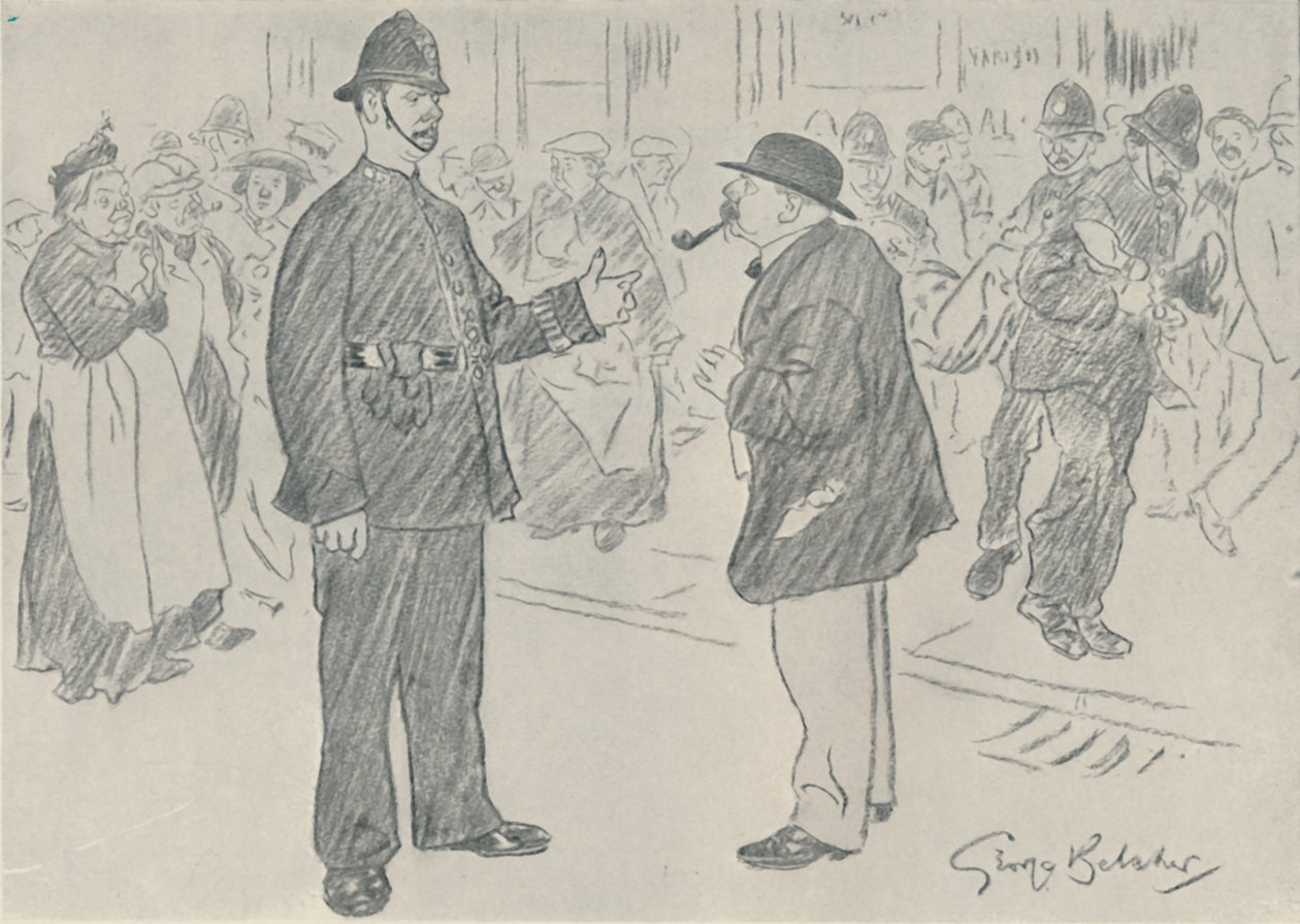 Policie a lid, 1920 od George Belcher