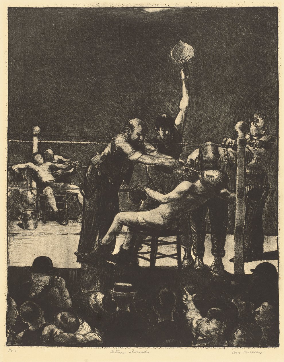 Mezi koly, velký, první kámen od George Bellows
