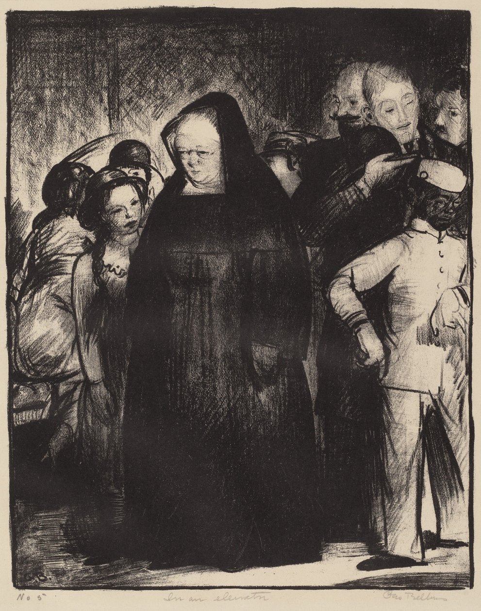 Ve Výtahu od George Bellows