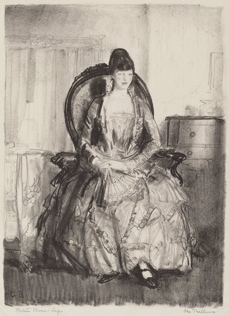 Dáma s ventilátorem od George Bellows