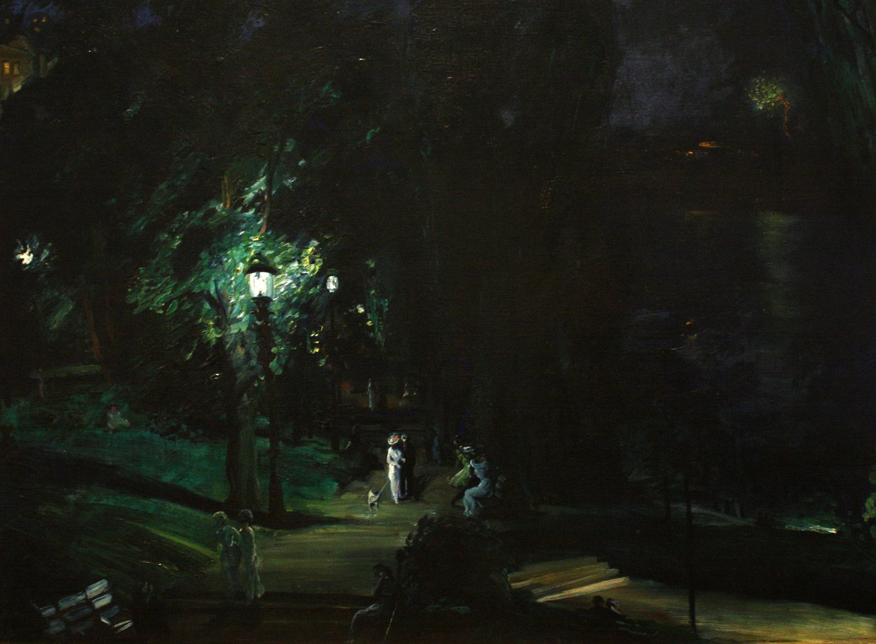Letní noc, Riverside Drive od George Bellows