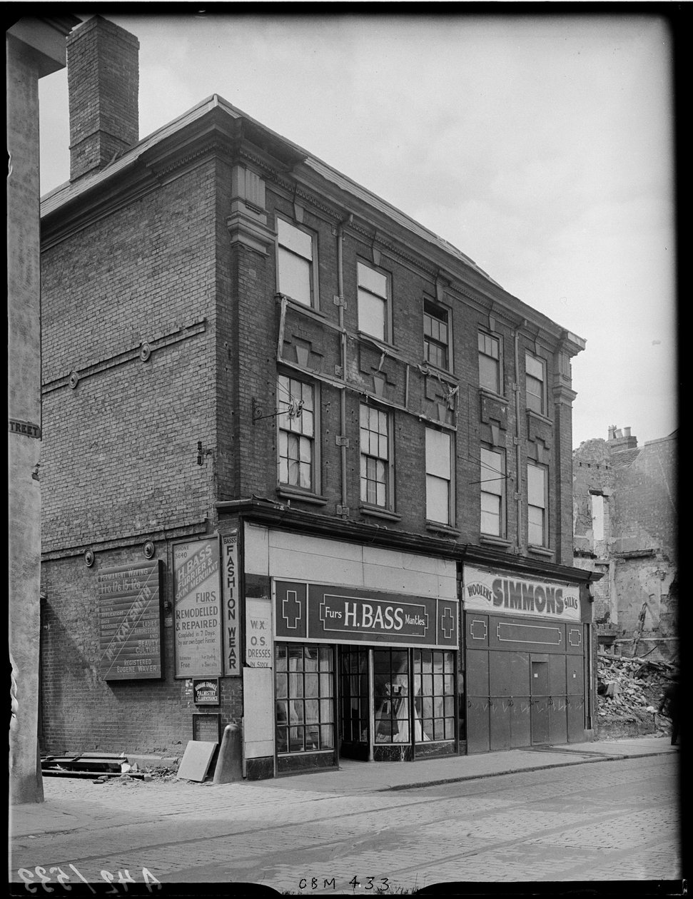 5-5A Fleet Street, Coventry, 1941. od George Bernard Mason