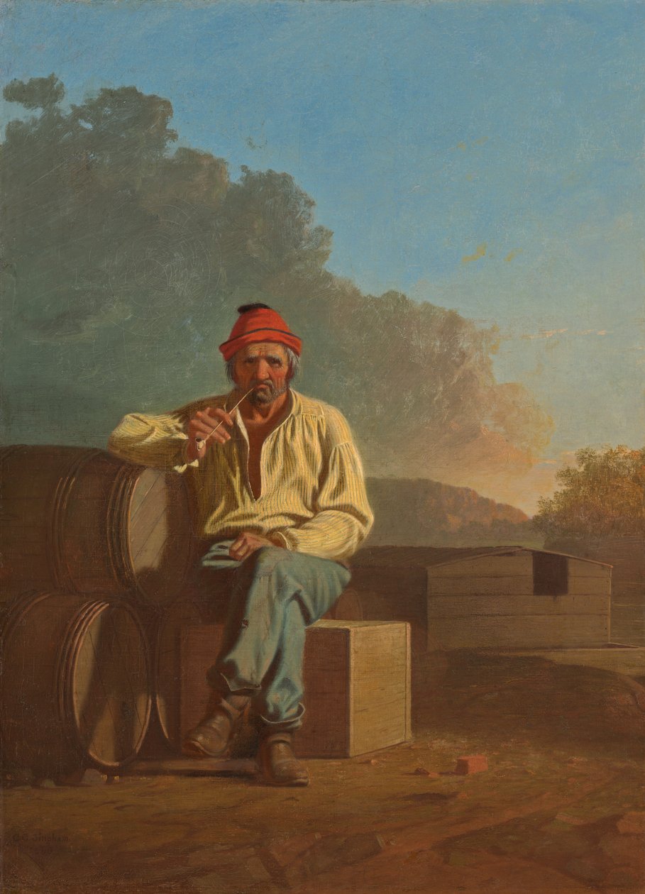 Mississippi Boatman, 1850. od George Caleb Bingham