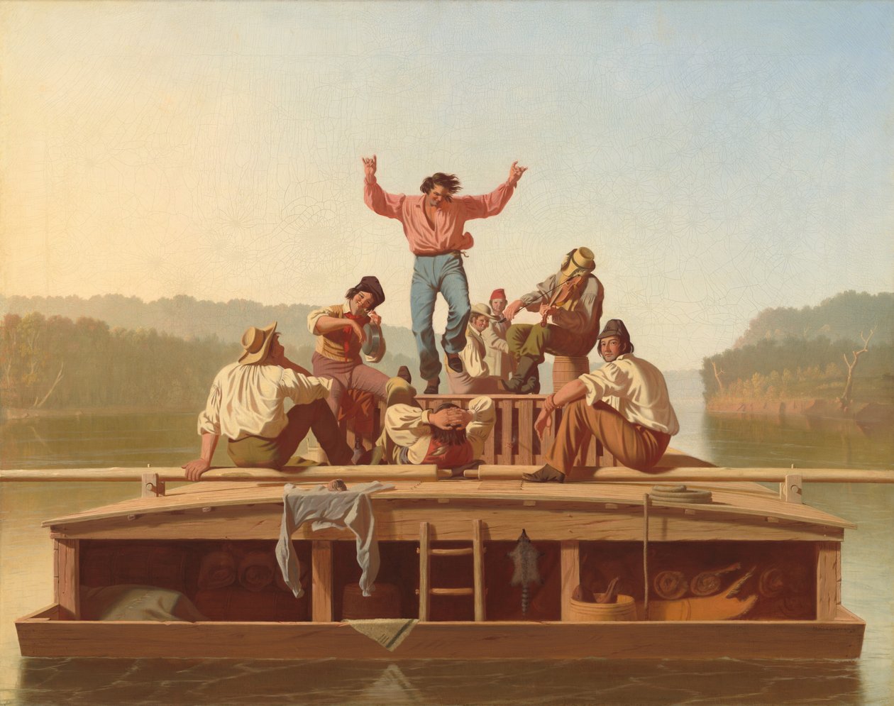 The Jolly Flatboatmen, 1846. od George Caleb Bingham