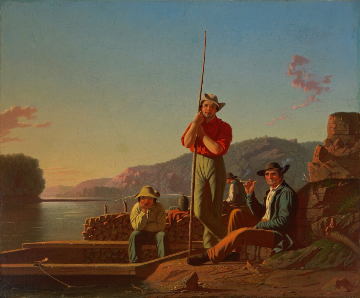 Loď na dřevo od George Caleb Bingham