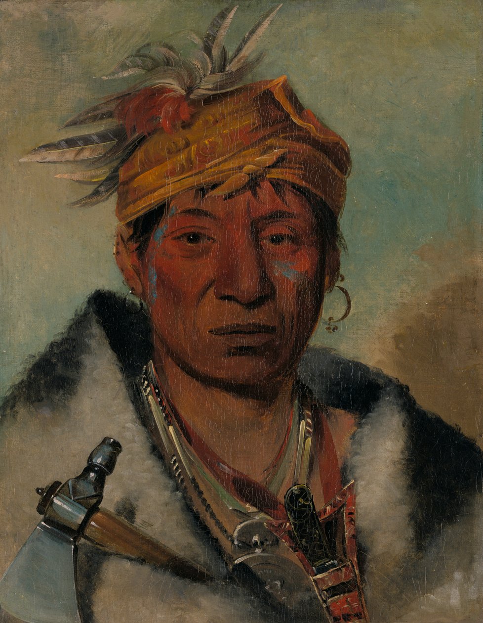 Ah-yaw-né-tak-oár-ron a Warrior, 1831. od George Catlin