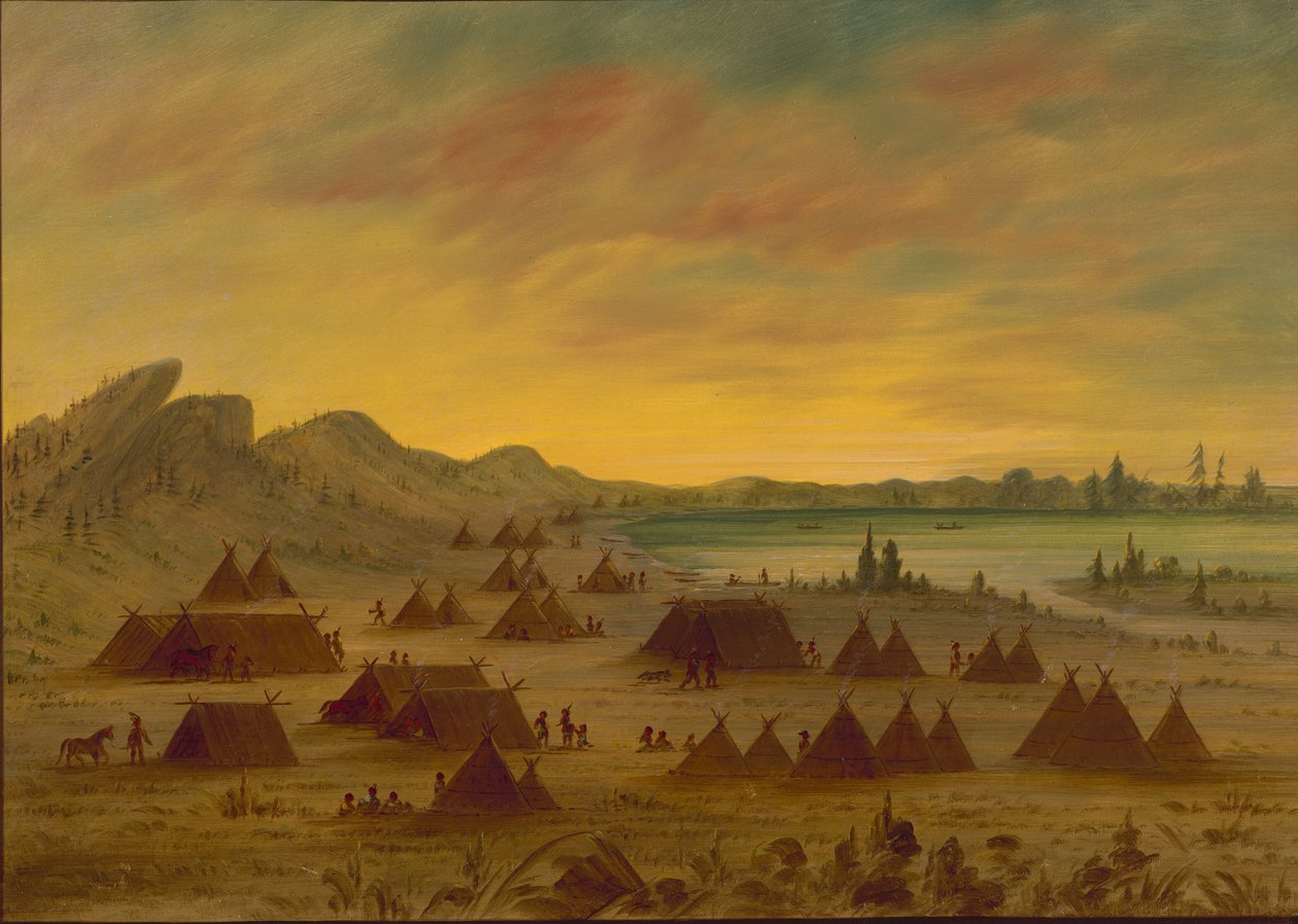 Apachee Village, 18551869. od George Catlin
