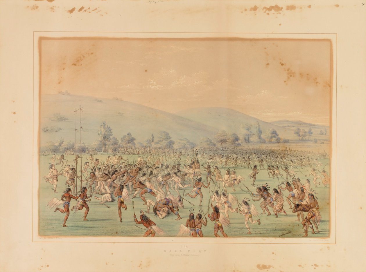 Hra s míčem - č. 23 od George Catlin