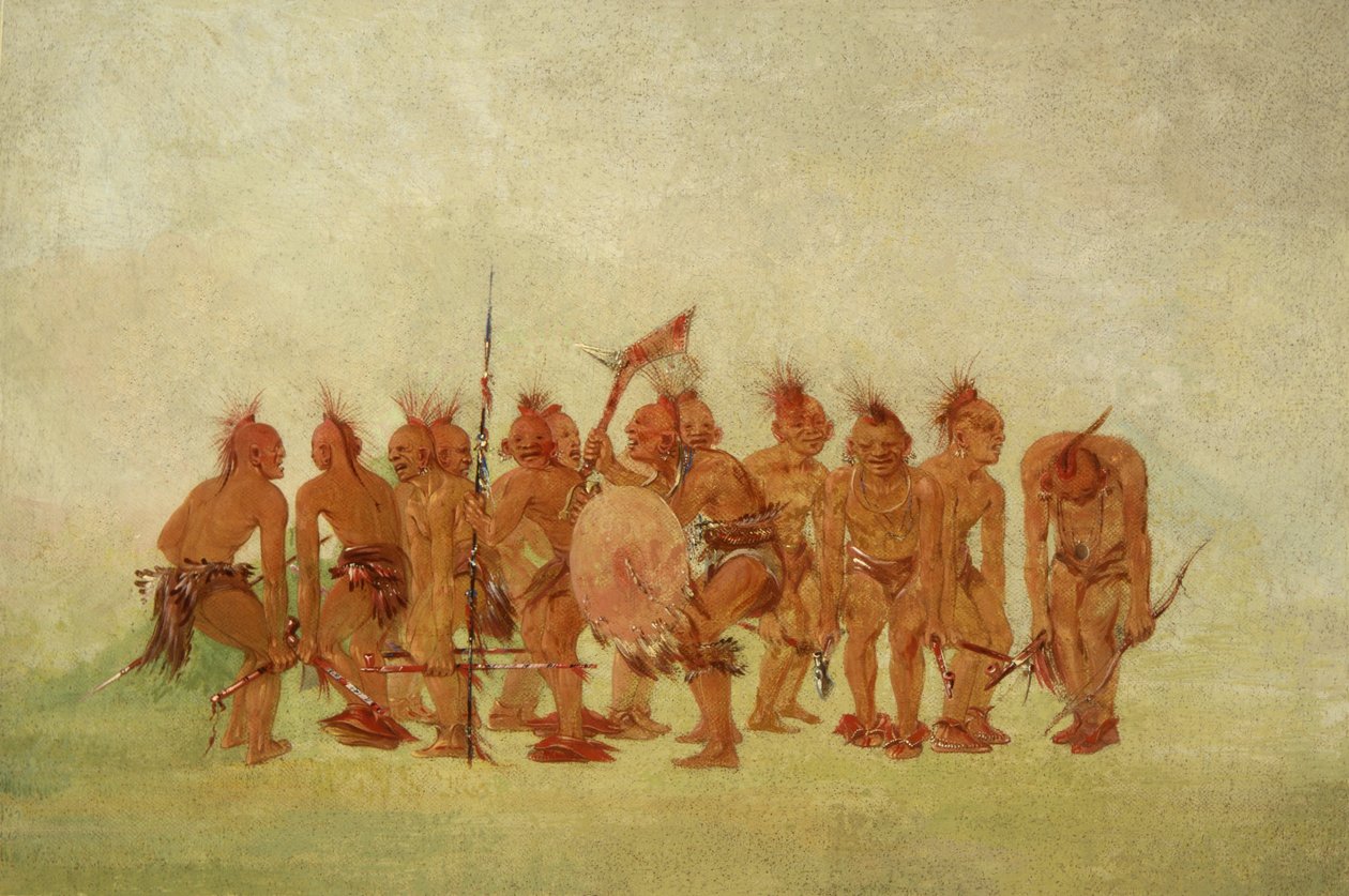 Žebravý tanec, Sauk a Fox od George Catlin