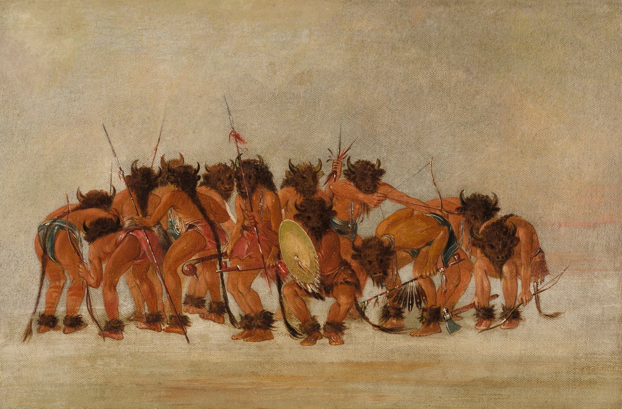 Buffalo Dance, Mandan od George Catlin