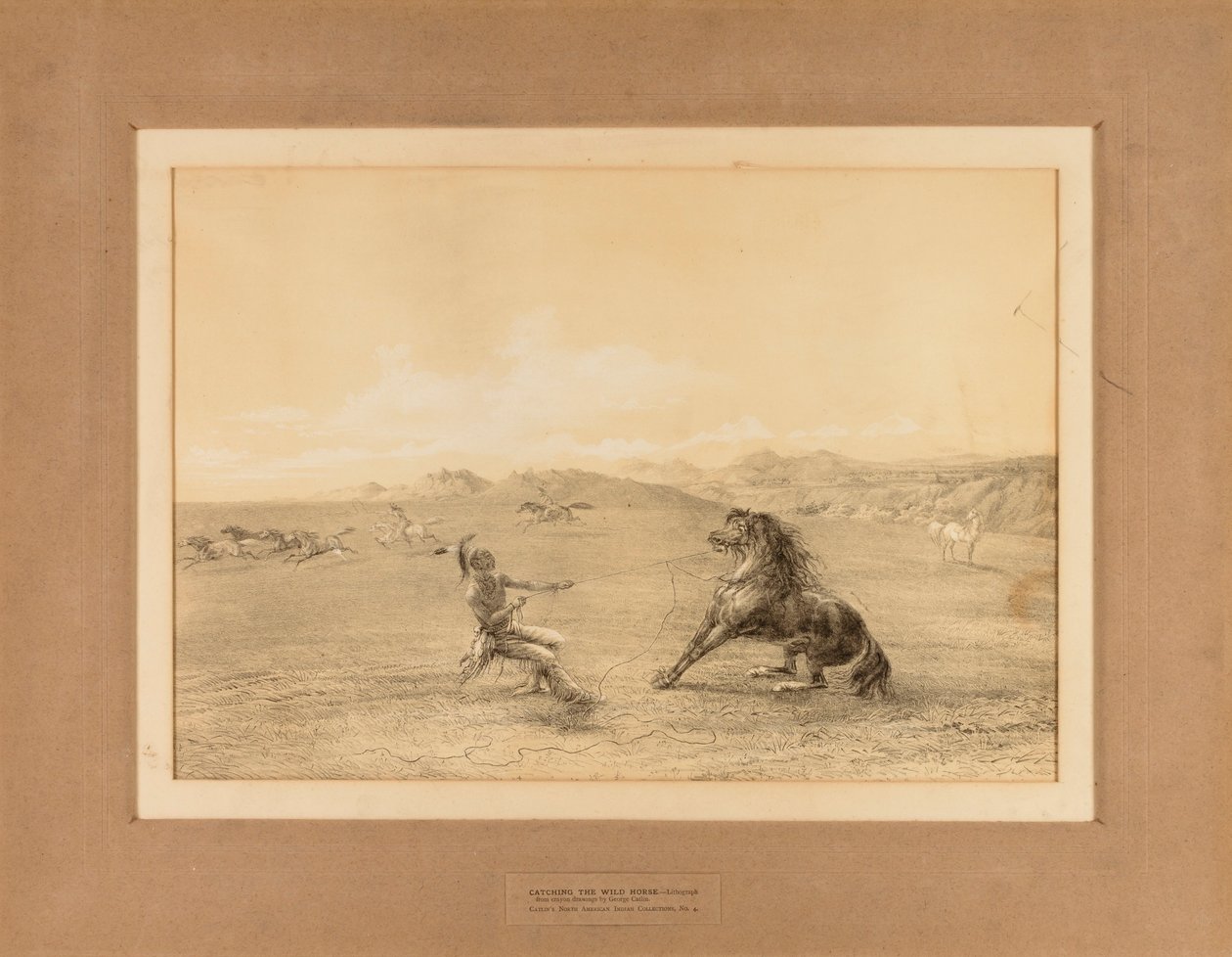 Chytání divokého koně - ne. 4 od George Catlin