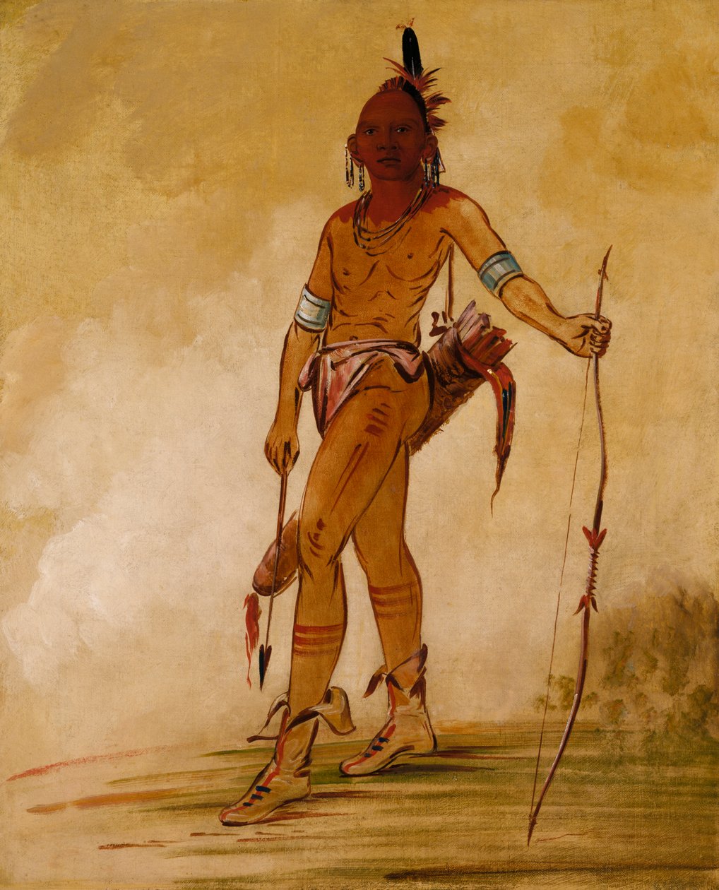 Cáh-he-ga-shín-ga, Malý náčelník, 1834. od George Catlin