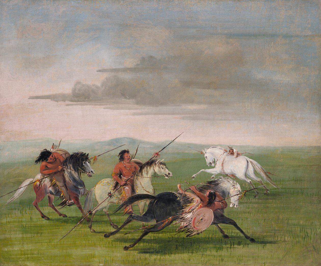 Comanche Feats of Horsemanship, 1834-1835. od George Catlin