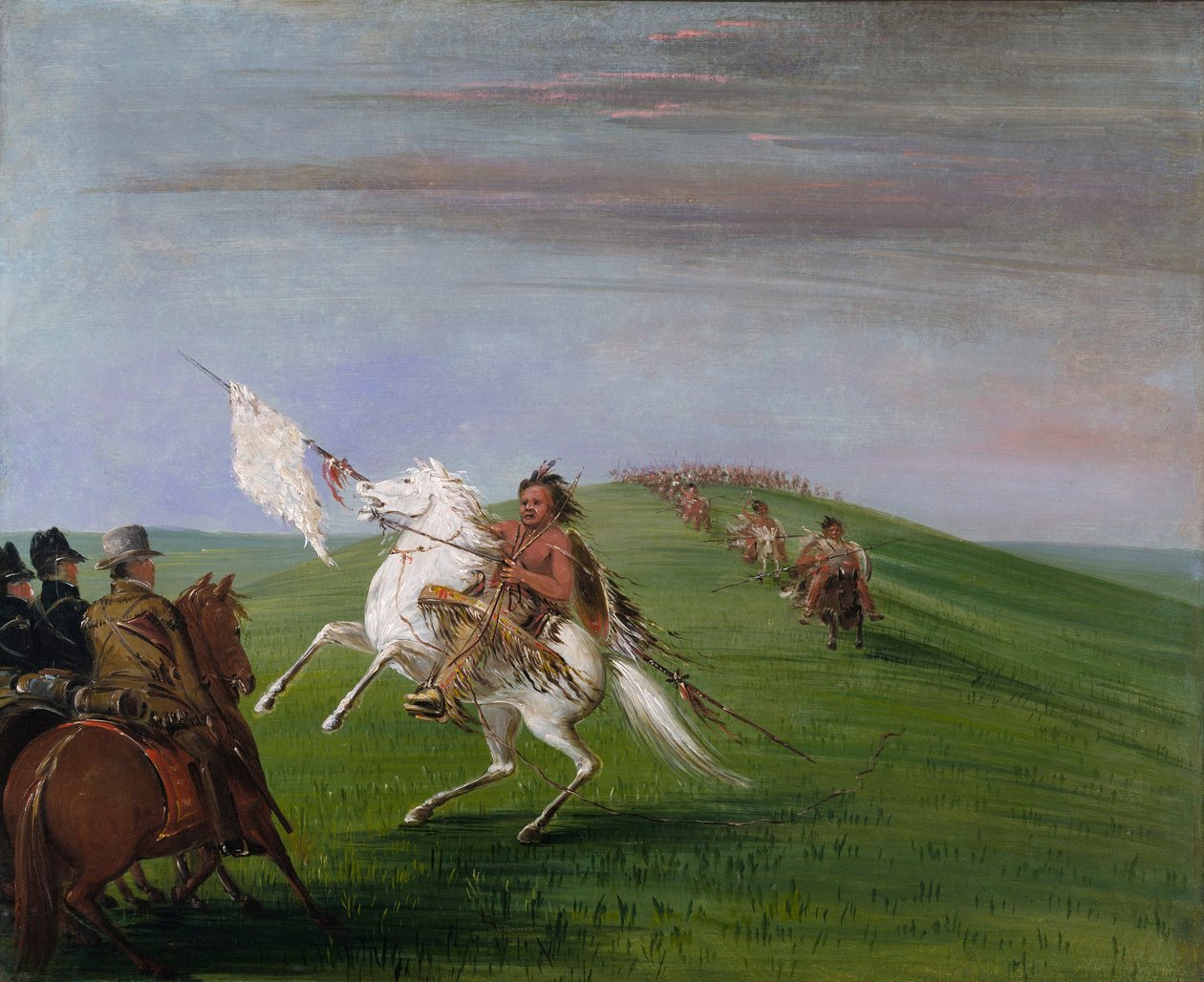 Setkání Komančů s dragouny od George Catlin