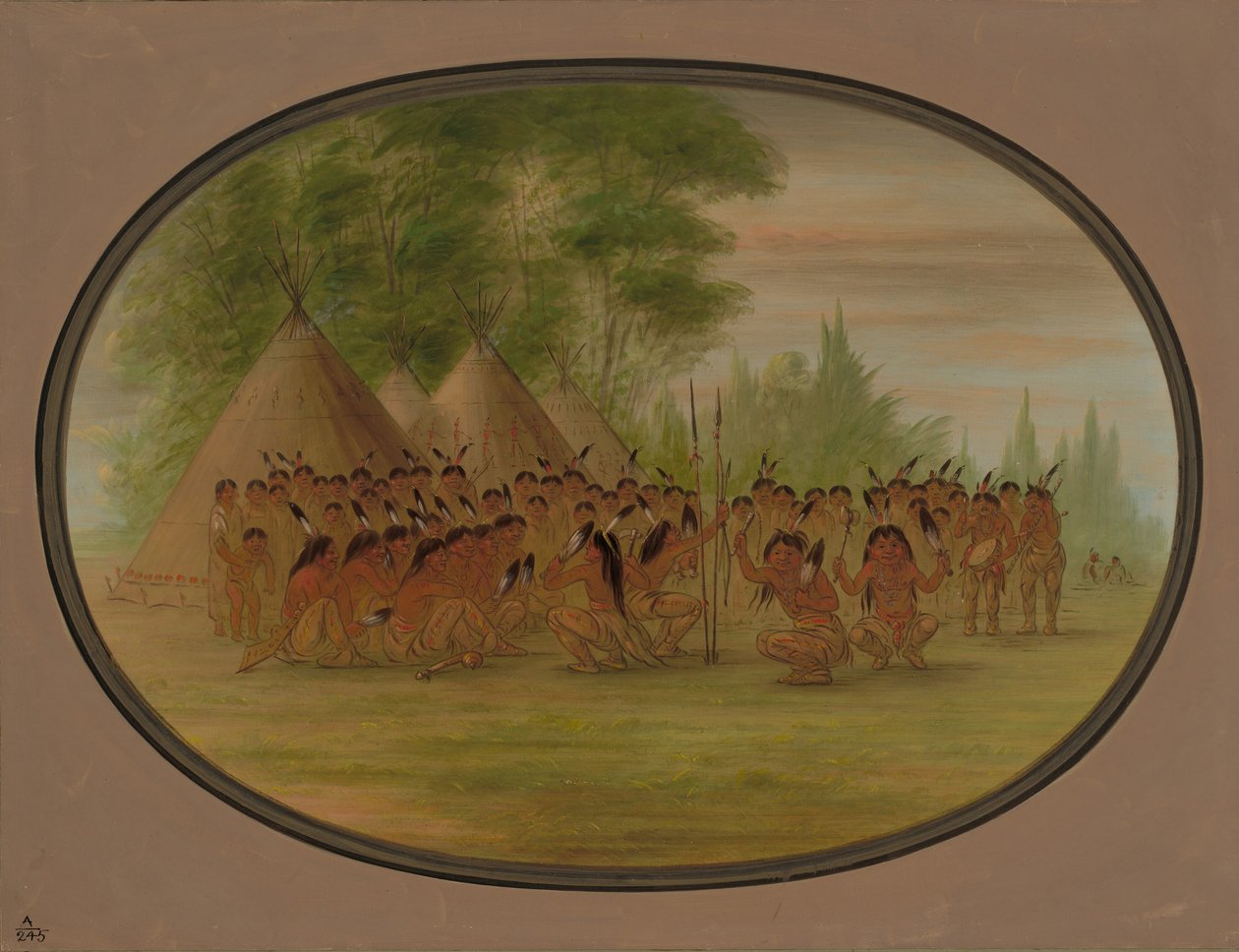 Orlí tanec – Choctaw, 18611869. od George Catlin