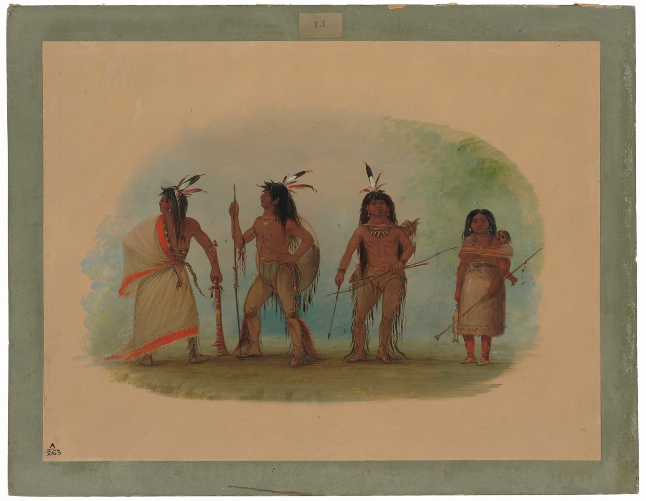 Čtyři apačští indiáni od George Catlin