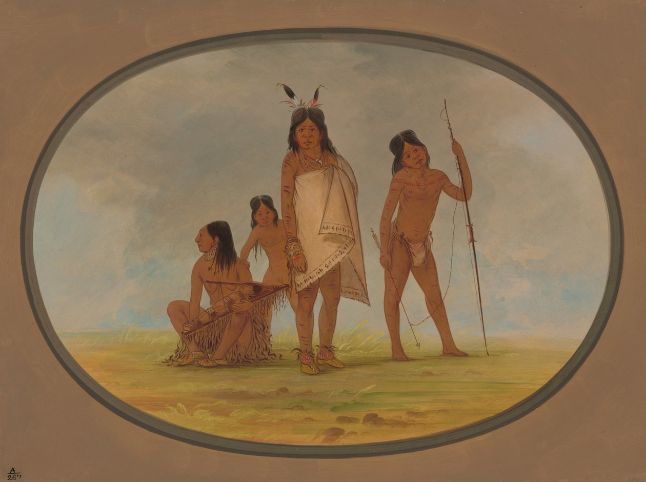 Four Flathead Indians, 18551869. od George Catlin