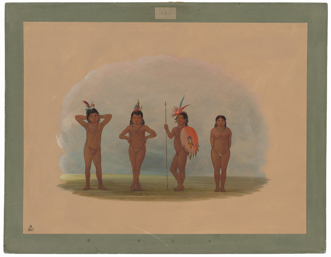 Čtyři děti Zurumati od George Catlin
