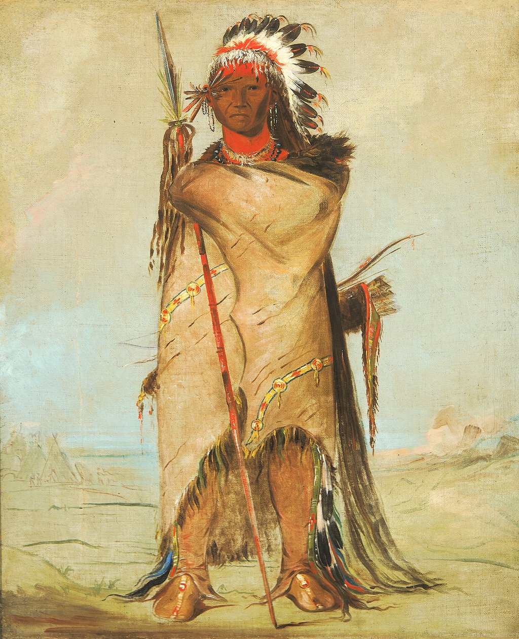 Hó-ra-tó-a, Statečný, 1832. od George Catlin