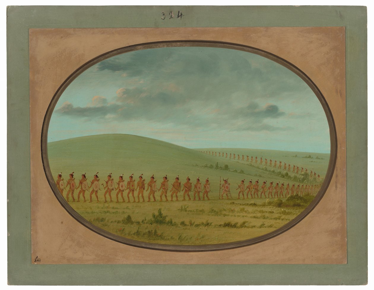 Indian File - Iowa od George Catlin