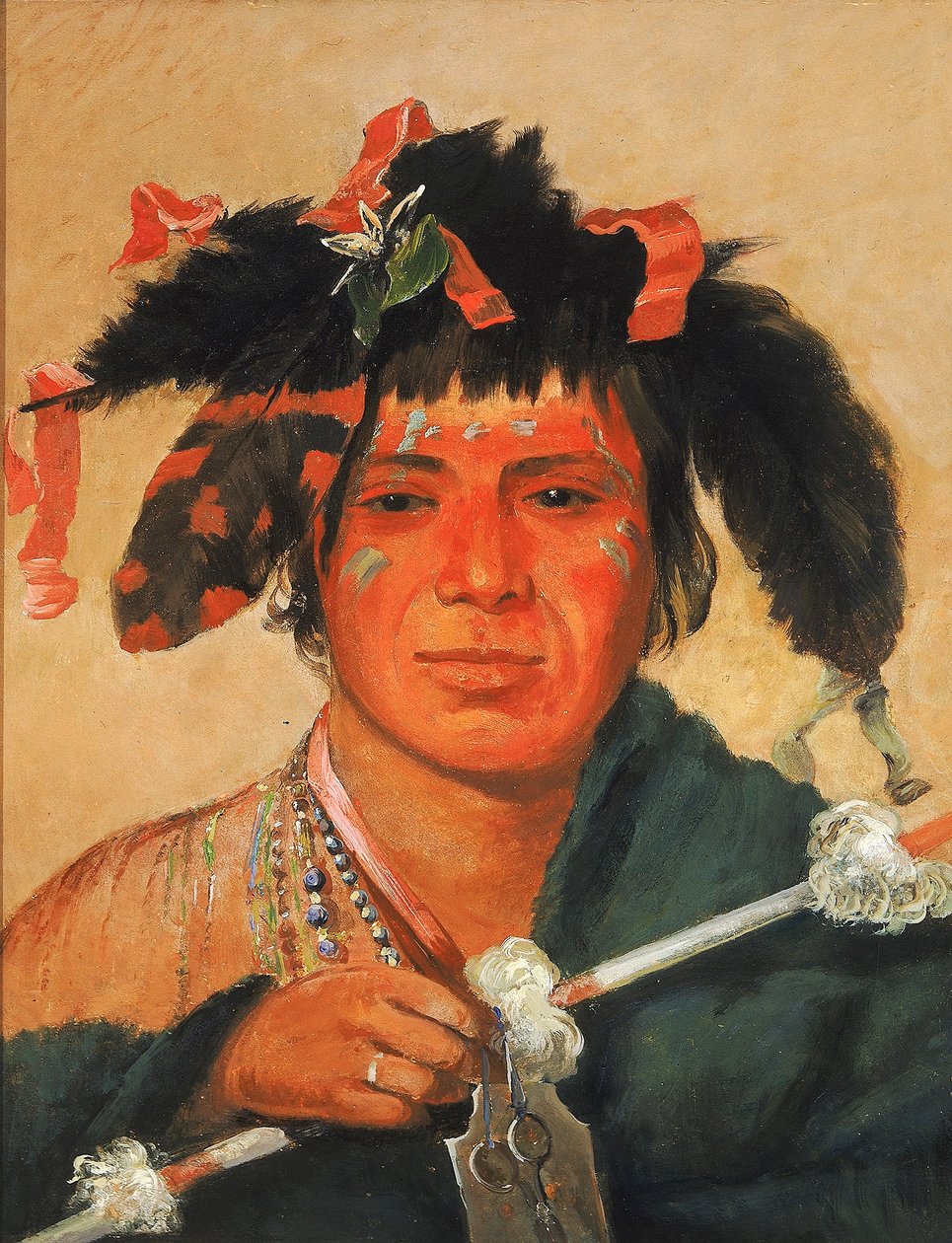 Ko-mán-i-kin-o-haw, Malá velryba, odvážná od George Catlin