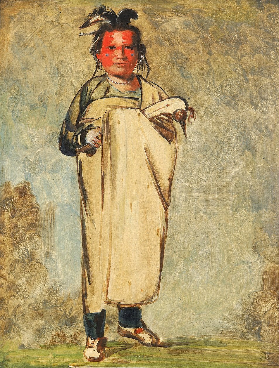 Káw-kaw-ne-chóo-a, Statečný od George Catlin
