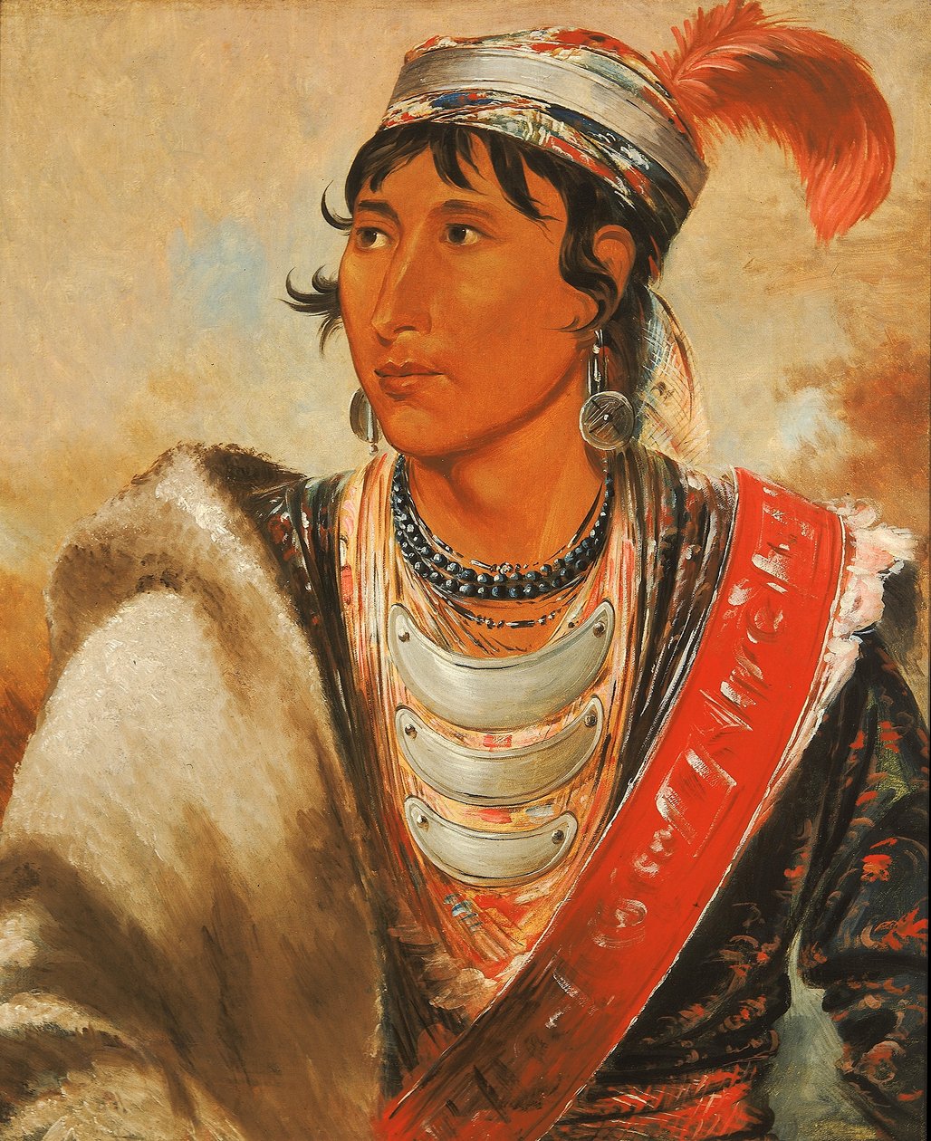 Láh-shee, Lízal, zvaný "Creek Billy" od George Catlin