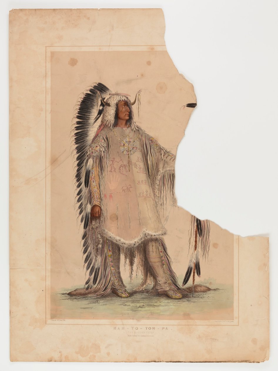 Mah-to-toh-pa, náčelník Mandanů od George Catlin