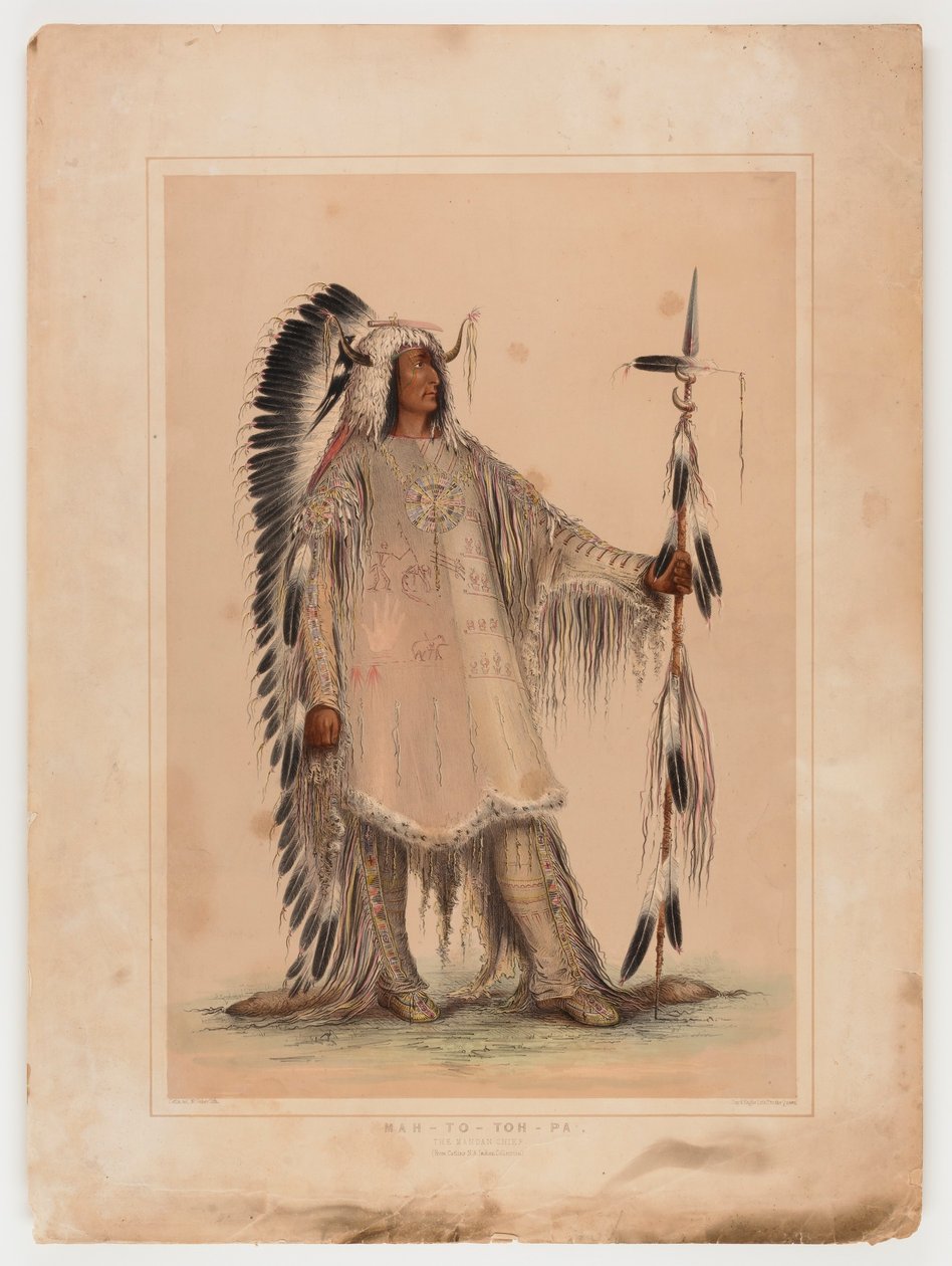 Mah-to-toh-pa, náčelník Mandanů od George Catlin