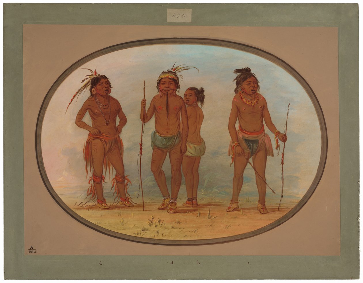 Členové kmene Botocudo od George Catlin
