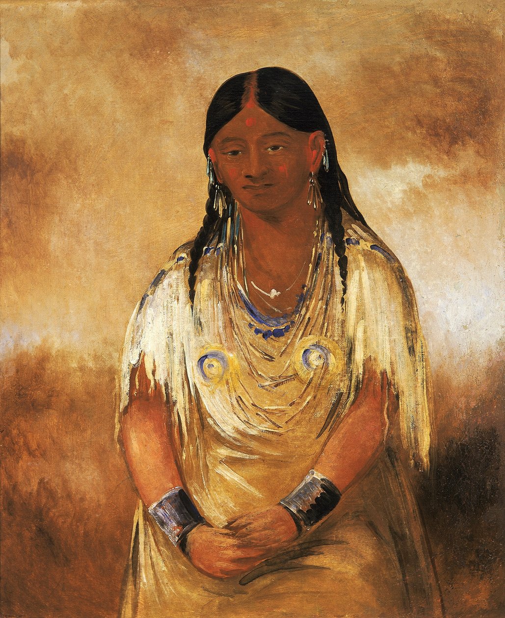 Mún-ne-o-ye, žena od George Catlin