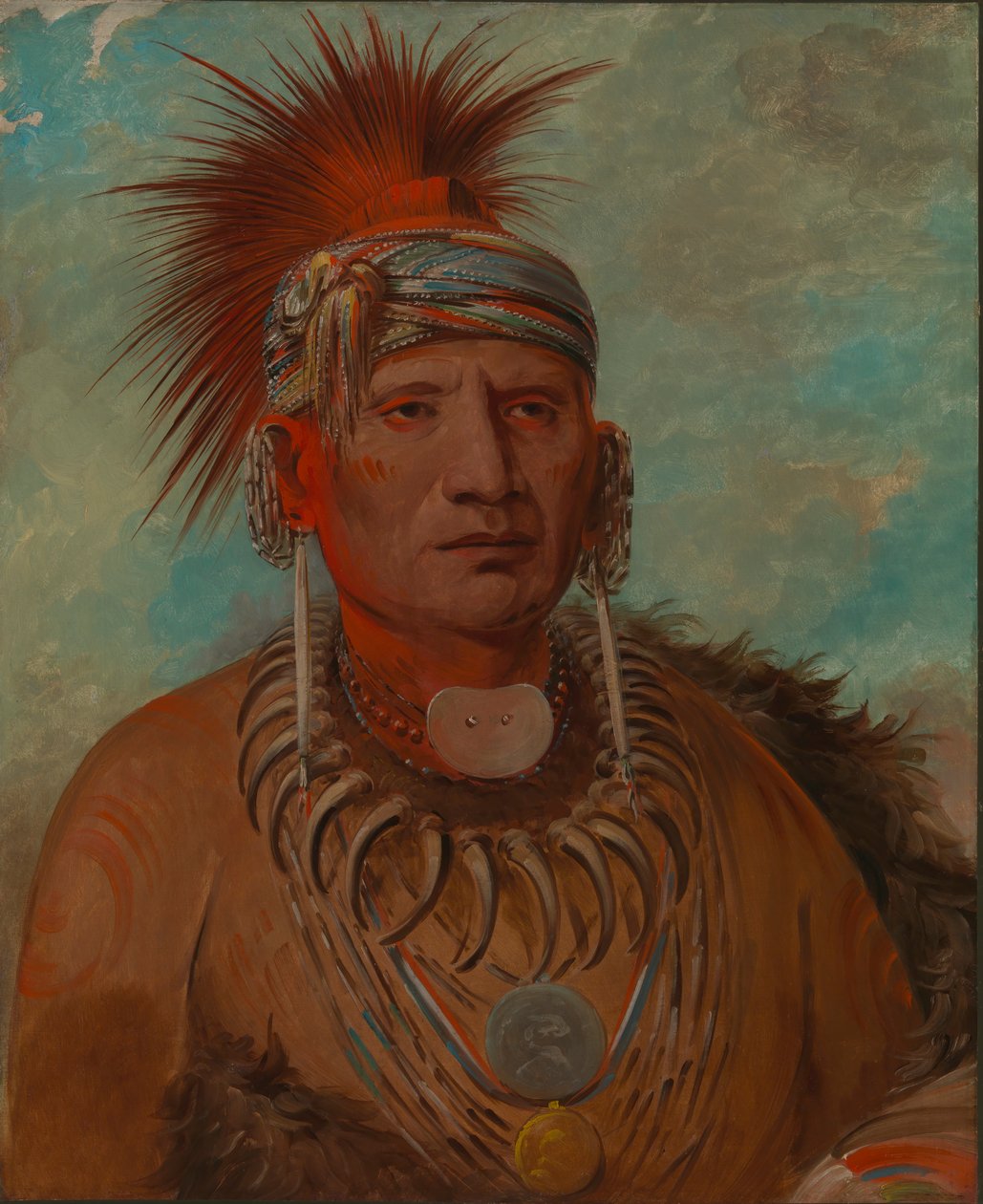 Neu-mon-ya, Walking Rain, válečný náčelník, 1844-1845. od George Catlin