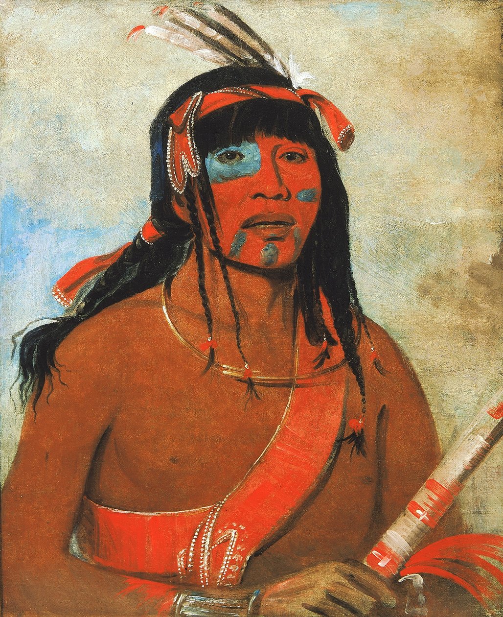 O-tá-wah, Ottaway, bojovník od George Catlin