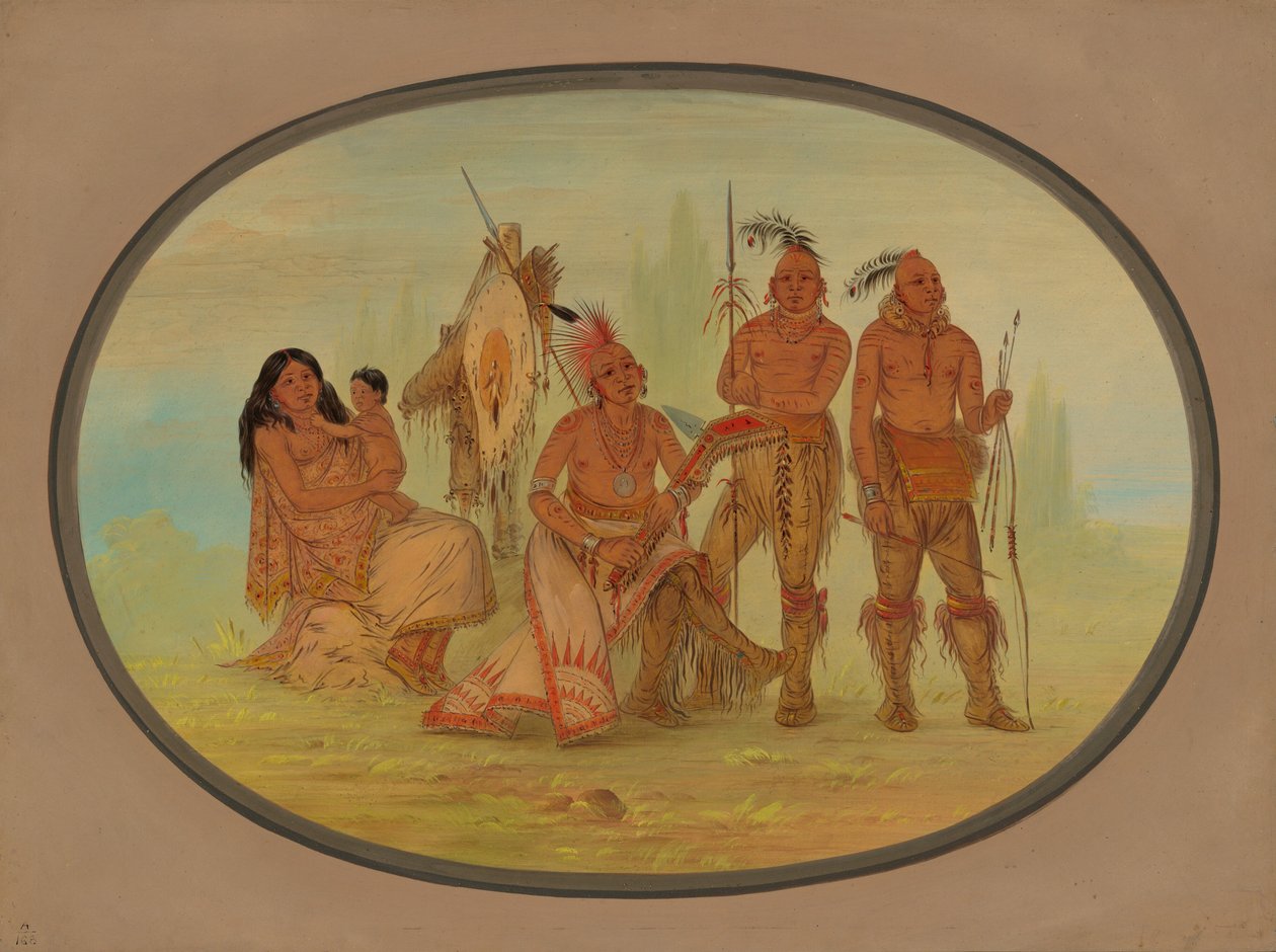 Osage Indians, 18611869. od George Catlin