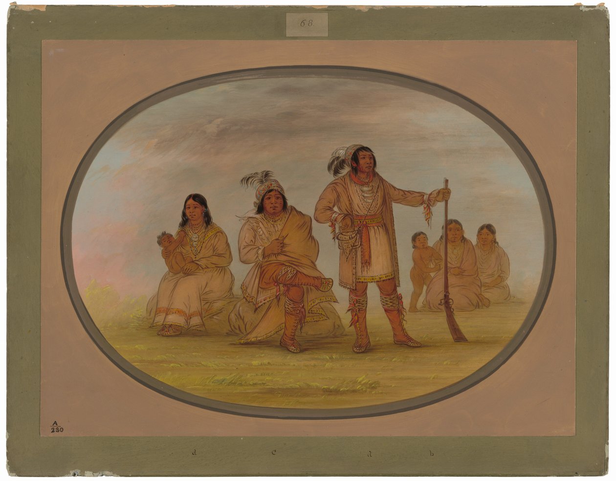 Osceola a čtyři Seminolové indiáni od George Catlin