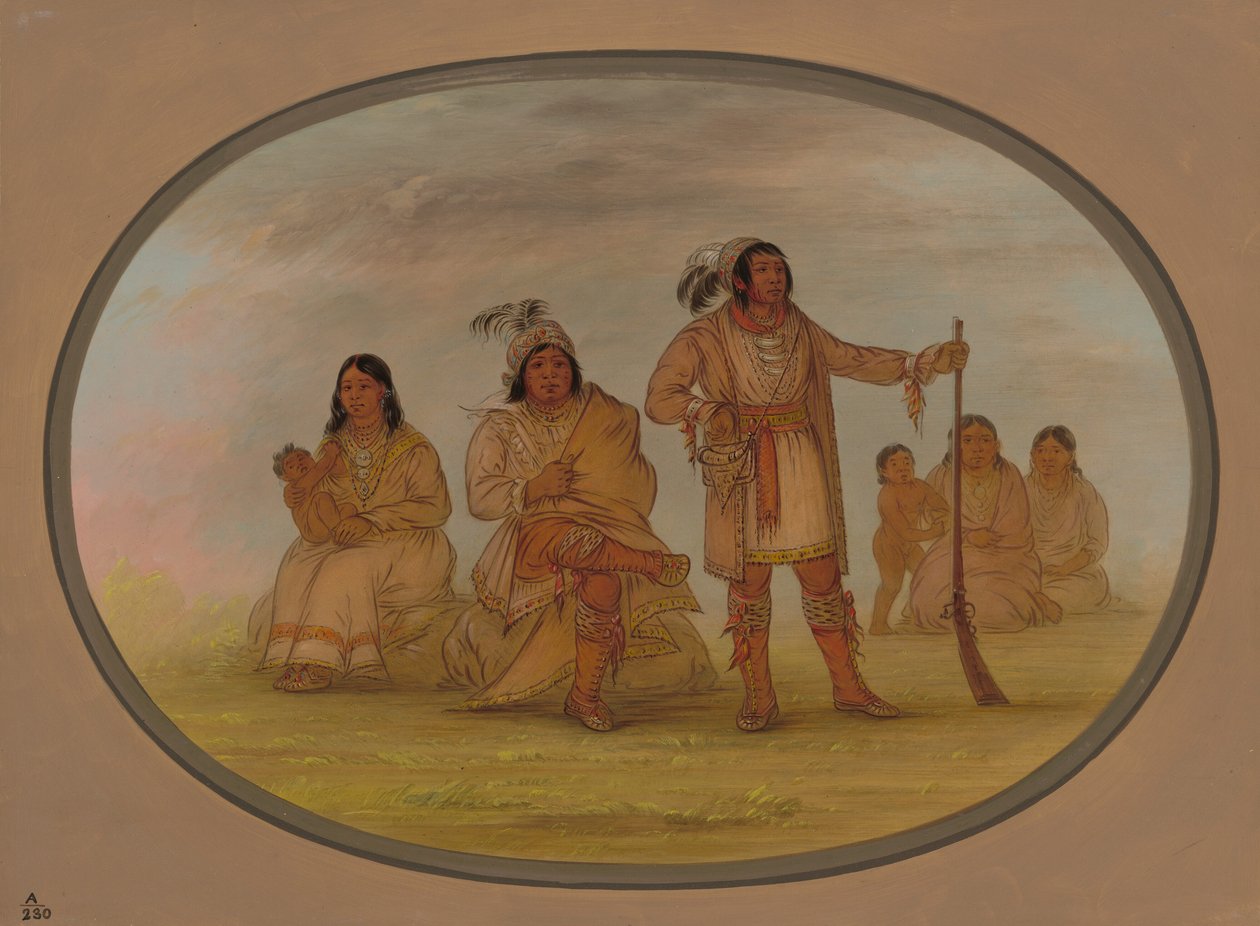 Osceola a čtyři Indiáni Seminolee, 18611869. od George Catlin