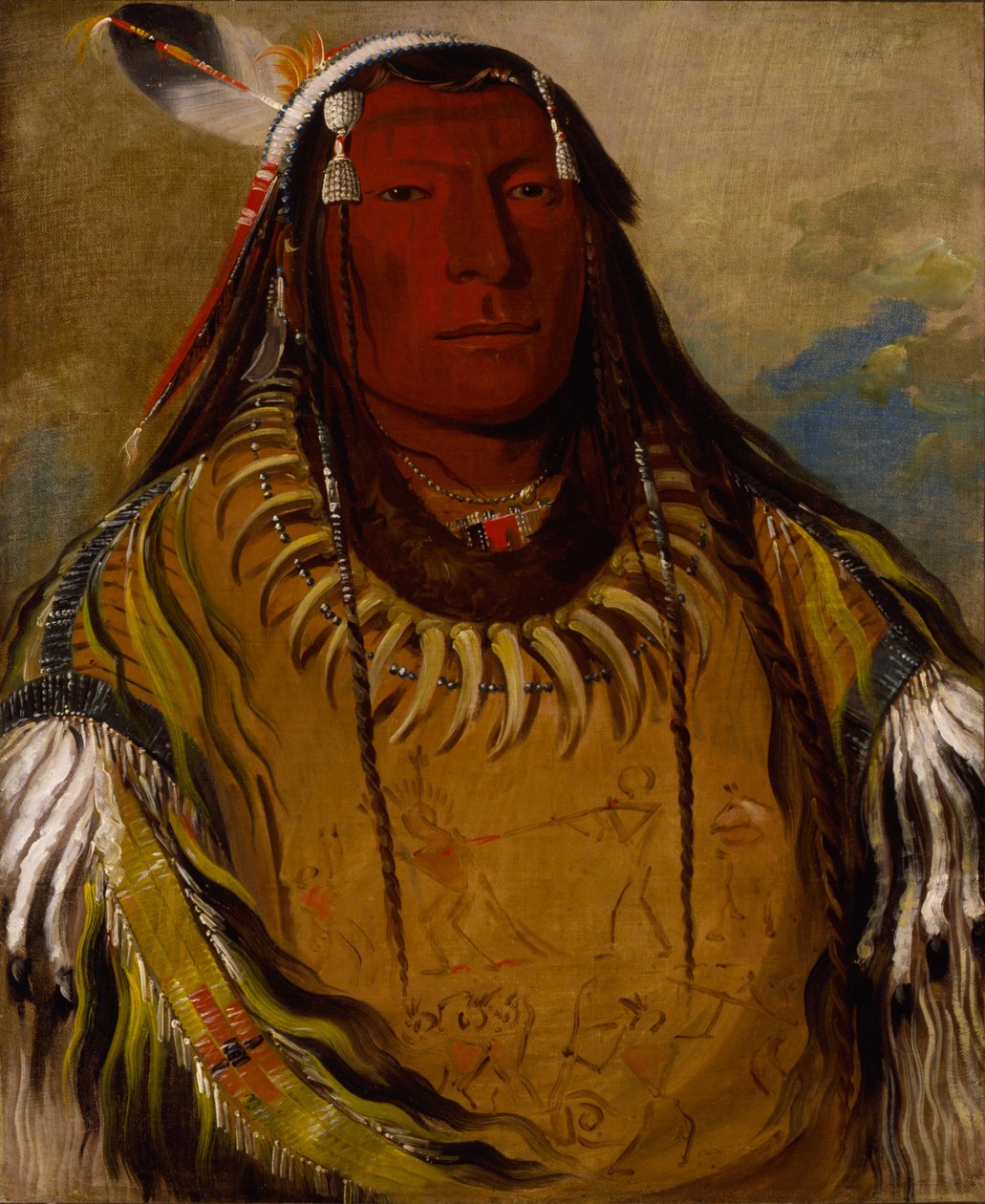 Pa-ris-ka-roó-pa, Dvě vrány, náčelník od George Catlin
