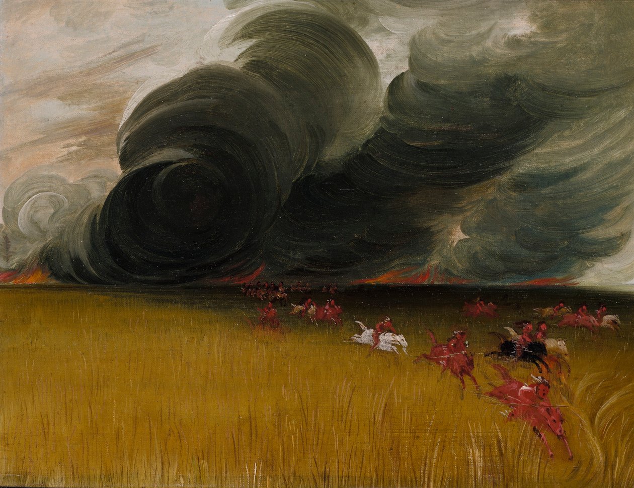 Vypalování prérijních luk od George Catlin
