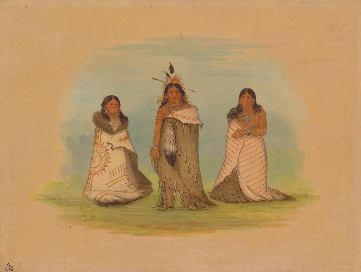 Puncah Indians, 1861. od George Catlin