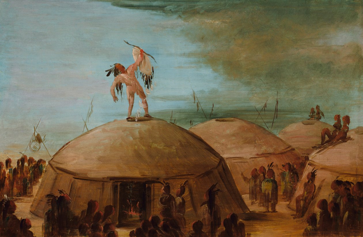 Tvorba deště mezi Mandany, 1837-1839. od George Catlin