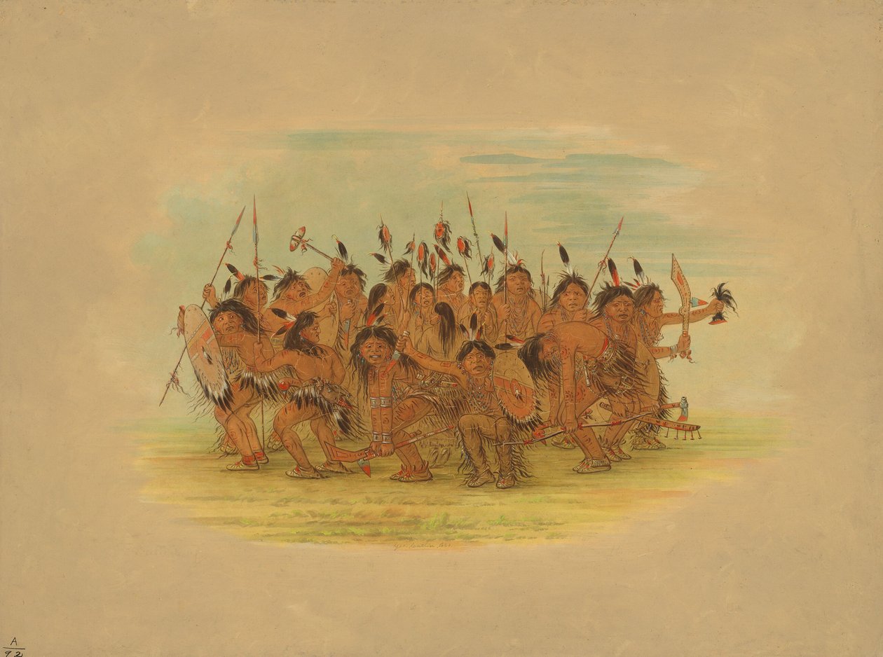 Skalpový tanec - Siouxové, 1861. od George Catlin