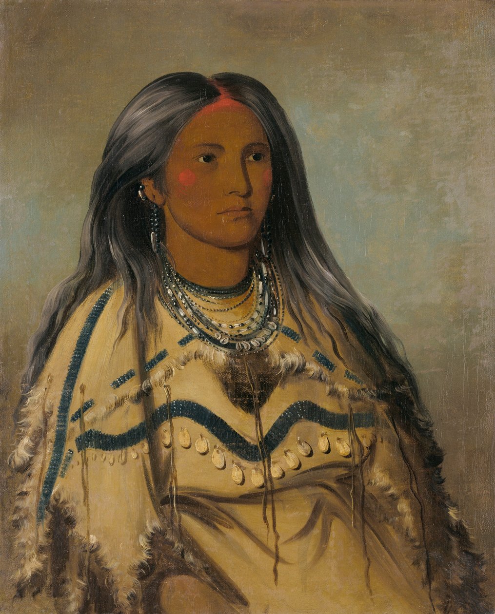 Ša-ko-ka-ka, Mint, Krásná dívka od George Catlin
