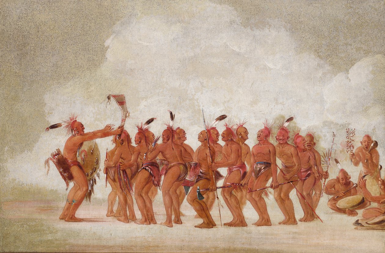 Tanec otroků, Sac a Fox, 1835-1837. od George Catlin