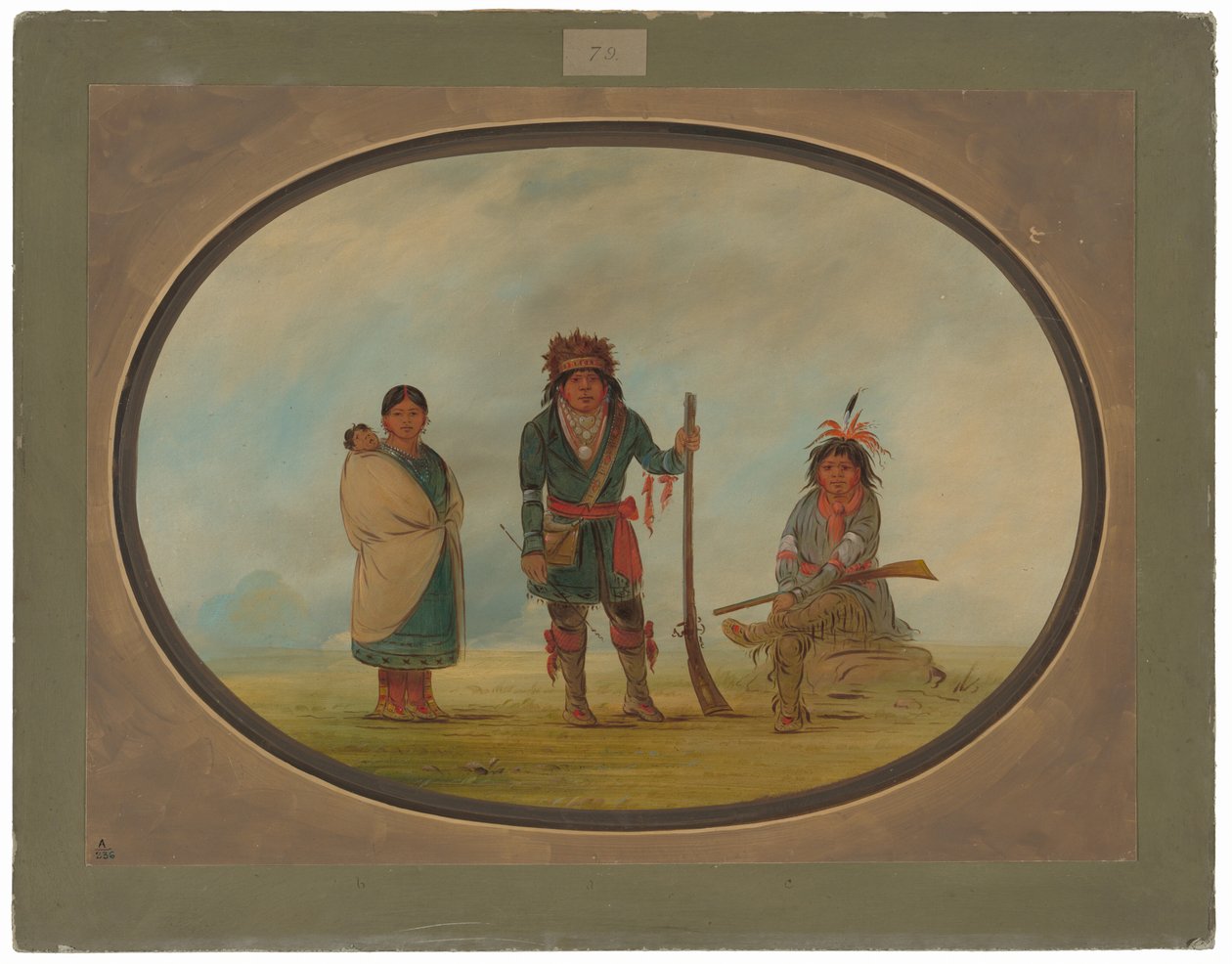 Tři indiáni Micmac od George Catlin