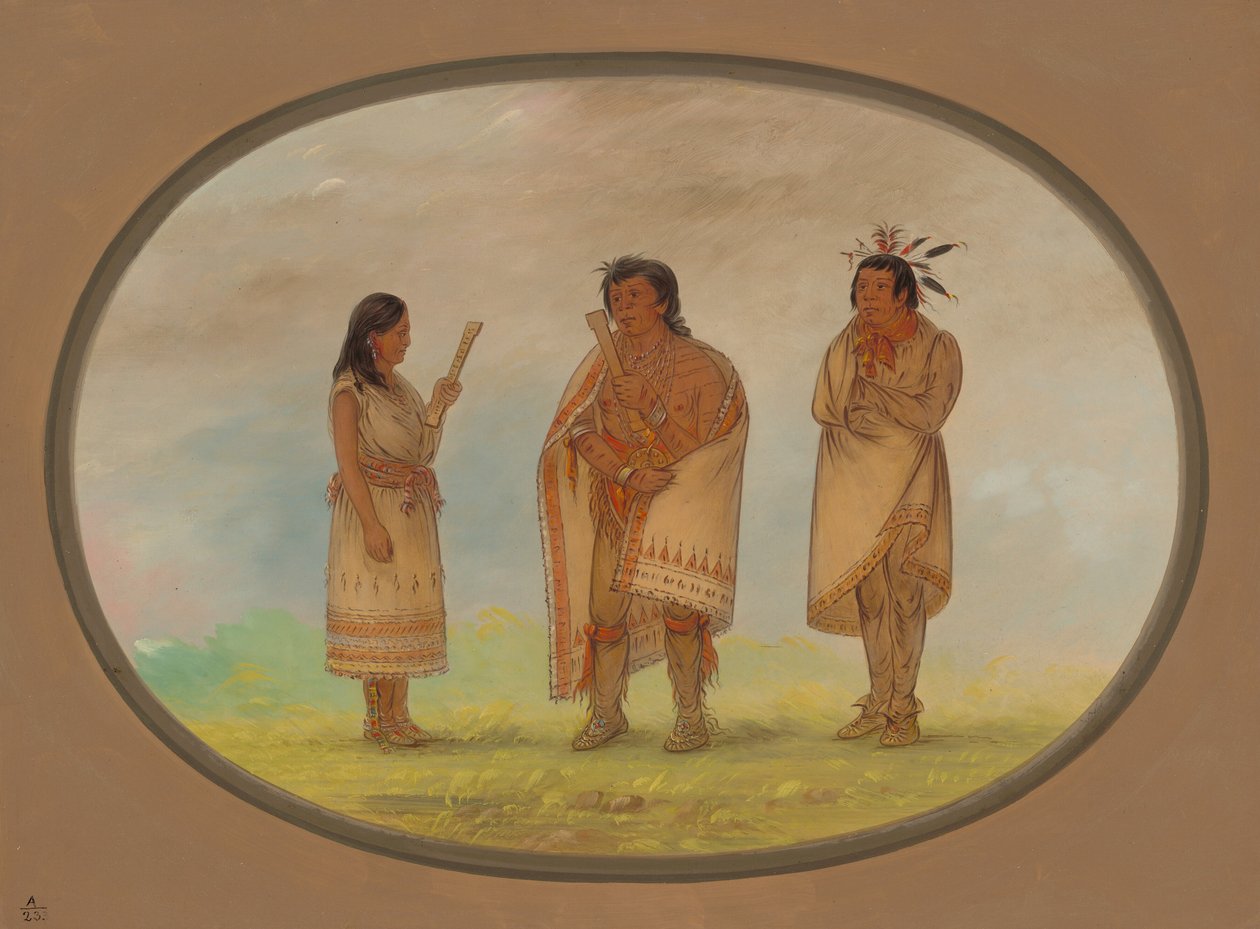 Tři indiáni Pottawatomie, 18611869. od George Catlin