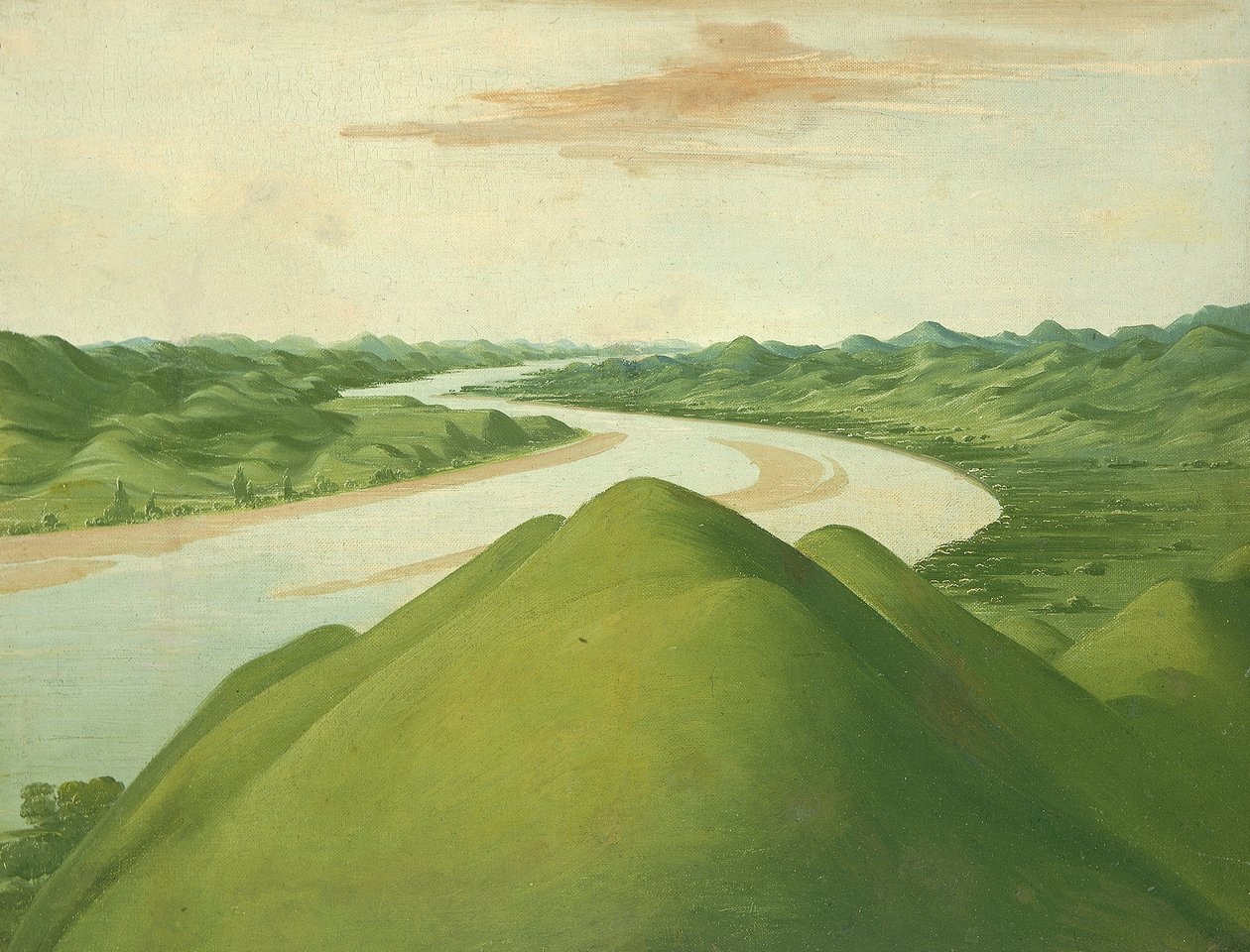 Pohled na "Cross Timbers", Texas od George Catlin